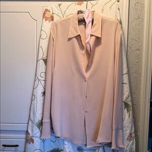 Emanuel Ungaro Elegant Silk Blush Pink Blouse